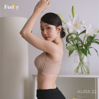 Áo Ngực Định Hình𝐅𝐞𝐞𝐥𝐬𝐲 Bra Lót Mỏng bản to không gọng Chống Hằn, Gom Mỡ Lưng Nách Aura 22