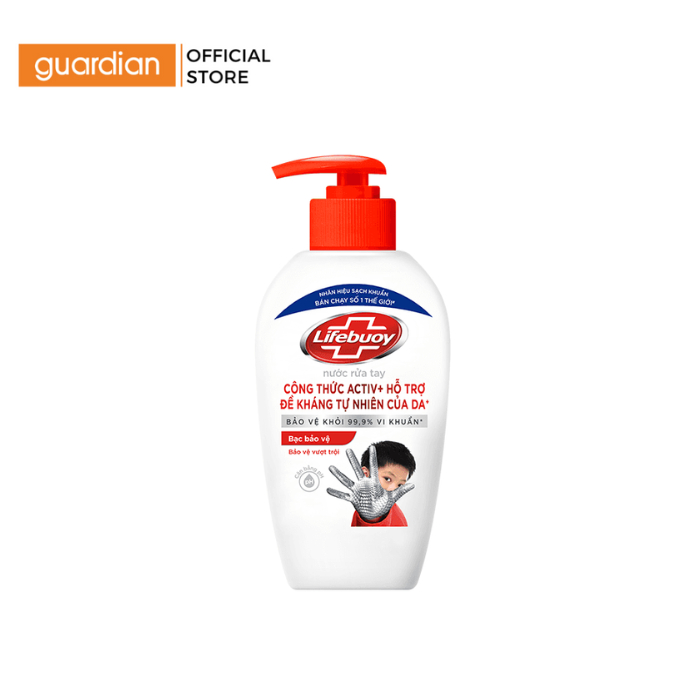 Nước Rửa Tay Lifebuoy Bạc Bảo Vệ Khỏi Vi Khuẩn 180G