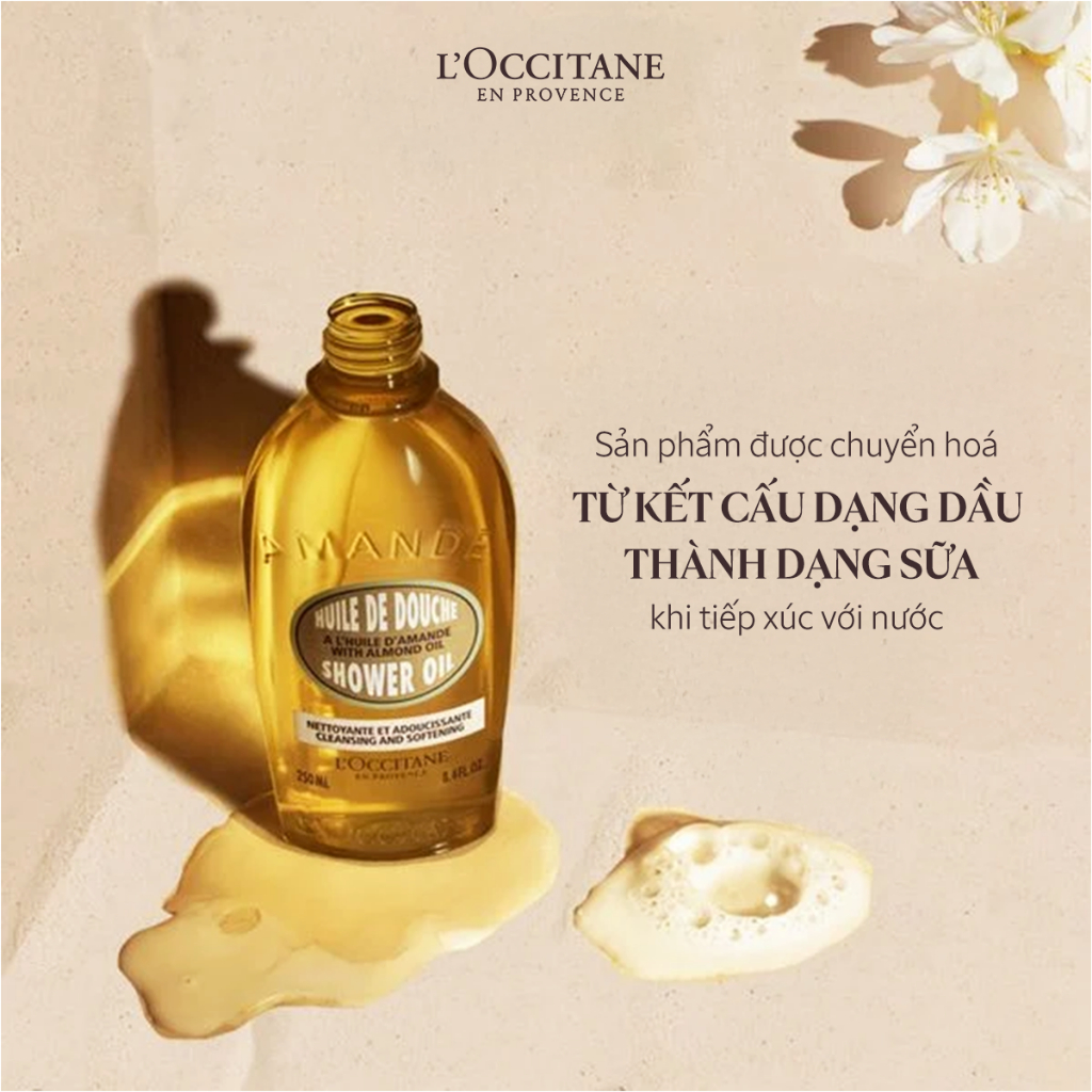 Ảnh Sữa Tắm Dạng Dầu Hương Hạnh Nhân L'Occitane Almond Shower Oil 250ml - 500ml 4