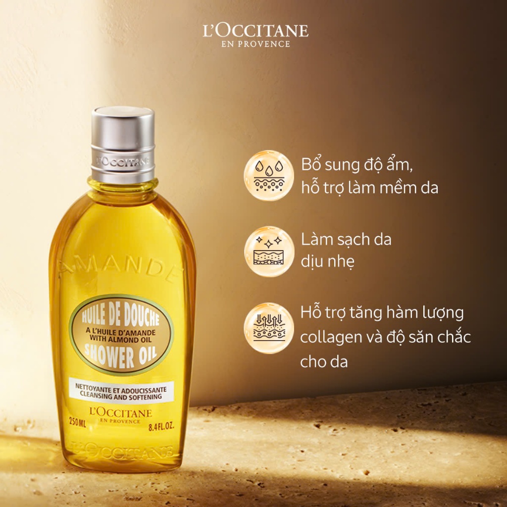 Ảnh Sữa Tắm Dạng Dầu Hương Hạnh Nhân L'Occitane Almond Shower Oil 250ml - 500ml 2