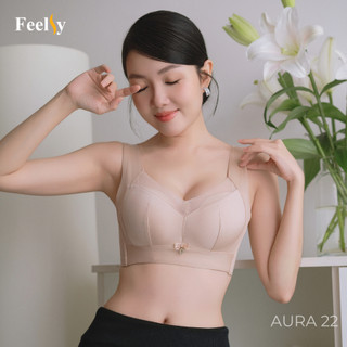 Áo Ngực Định Hình𝐅𝐞𝐞𝐥𝐬𝐲 Bra Lót Mỏng bản to không gọng Chống Hằn, Gom Mỡ Lưng Nách Aura 22
