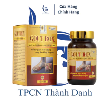 Viên Uống GOUT ROX Hỗ Trợ Giảm Triệu Chứng Sưng Đau Khớp Do Gout, Giảm Lượng Acid Uric - Hộp 50 Viên