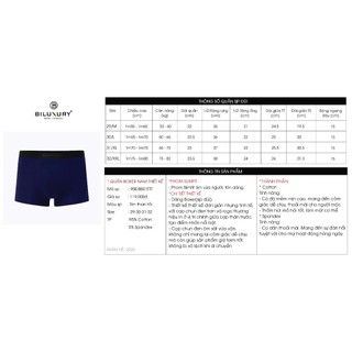 [T7_ĐỒNG GIÁ 249K] Combo 3 Quần Sịp Đùi Nam Boxer Ngẫu Nhiên Quần Lót Nam Biluxury Thoáng Khí (Không hỗ trợ đổi hàng)