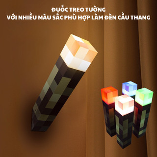 Đèn Ngủ Để Bàn Minecraft Hình Đèn Pin/ Axolotl/ Quặng Creeper Nhiều Chế Độ LED Đổi Màu, Trang Trí Decor Phòng Làm Việc