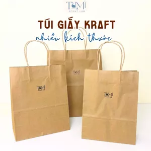 Túi Giấy Kraft, Túi Giấy Xi Măng Quai Cầm Chắc Chắn, Loại Đẹp Nhiều Size