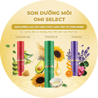 [DATE 1/7/2026] Son Dưỡng Môi Omi Select Tinh Dầu Thiên Nhiên Nhật Bản (4g/thỏi)