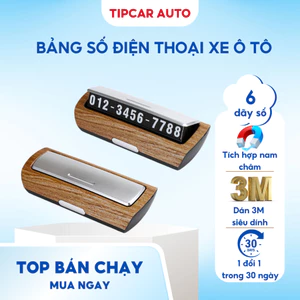 Bảng Số Điện Thoại Ô Tô Nam Châm Mini Gắn Kính Để Taplo Gỗ Kim Loại Cao Cấp Thiết Kế Đẹp Yumcho