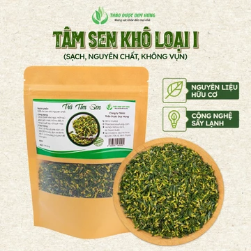 Trà Tâm Sen Khô Cho Người Mất Ngủ Giúp Ngủ Ngon - Tim Sen Loại 1 Sạch Không Vụn - Thảo Dược Duy Hưng