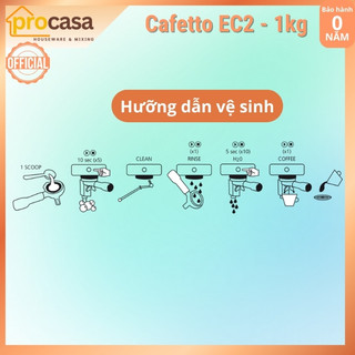 (Date 2028) Hộp bột thuốc vệ sinh máy pha cà phê Cafetto EC2 - 1kg - Sản xuất tại Úc