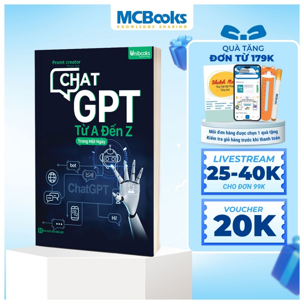 Sách - Chat GPT Từ A Đến Z Trong Một Ngày - Unibooks