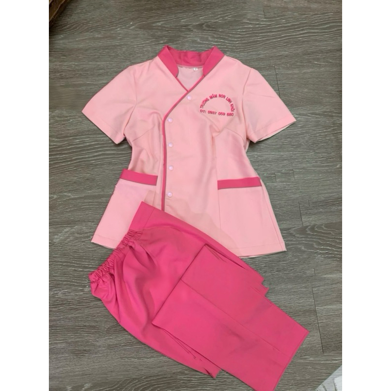 Đồng phục spa, thẩm mỹ viện chất cotton lạnh (loại 1- hàng thiết kế)