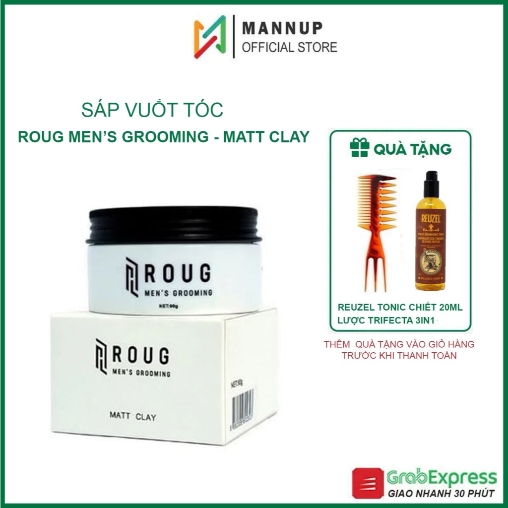 Sáp Vuốt Tóc Roug Matt Clay 90g Dành Cho Tóc Dày - Chính Hãng Singapore ...