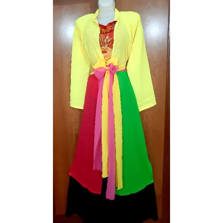 Combo đầy đủ bộ áo tứ thân ( Áo + váy + yếm thêu + đôi dải lụa + khăn vấn đầu ) - Trang phục biểu diễn