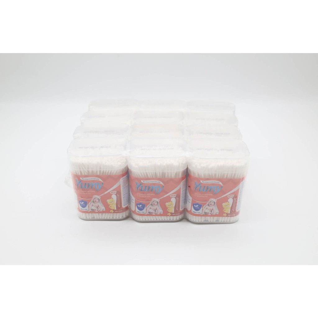 Combo 10 hộp Tăm bông cho trẻ sơ sinh YUMY Newborn 280 que bông mềm mịn, an toàn cho bé (TB01-127)