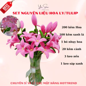 Set Nguyên Liệu Làm Hoa Ly Bằng Kẽm Nhung Loại 1 Nhiều Tone Màu Khác Nhau- YÊN STORE