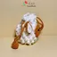 Túi dây rút mini 9x10cm đựng tai nghe, tiền đựng tỏi cho bé phụ kiện bằng len handmade