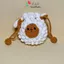 Túi dây rút mini 9x10cm đựng tai nghe, tiền đựng tỏi cho bé phụ kiện bằng len handmade