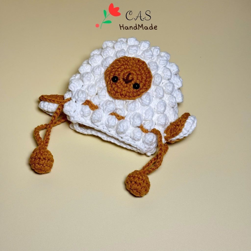 [Có sẵn] Túi dây rút mini 9x10cm đựng tai nghe, tiền đựng tỏi cho bé phụ kiện bằng len handmade