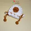 Túi dây rút mini 9x10cm đựng tai nghe, tiền đựng tỏi cho bé phụ kiện bằng len handmade