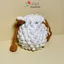 Túi dây rút mini 9x10cm đựng tai nghe, tiền đựng tỏi cho bé phụ kiện bằng len handmade