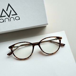 Gọng kính thời trang nam nữ ANNA chất liệu nhựa dáng mắt mèo cá tính 30323
