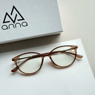 Gọng kính thời trang nam nữ ANNA chất liệu nhựa dáng mắt mèo cá tính 30323