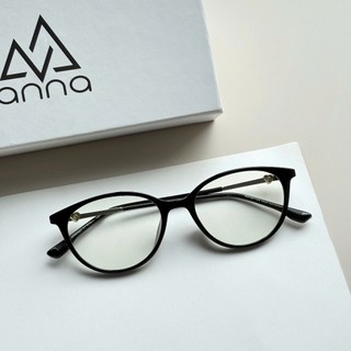 Gọng kính thời trang nam nữ ANNA chất liệu nhựa dáng mắt mèo cá tính 30323