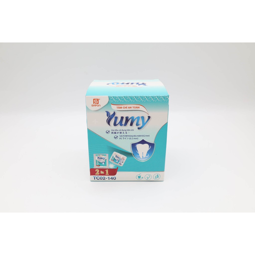 Combo 2 trong 1 Tăm chỉ YUMY HỘP TỰ ĐỘNG và HỘP CẤP tăm chỉ sợi mảnh vệ sinh răng an toàn (TC02-140)