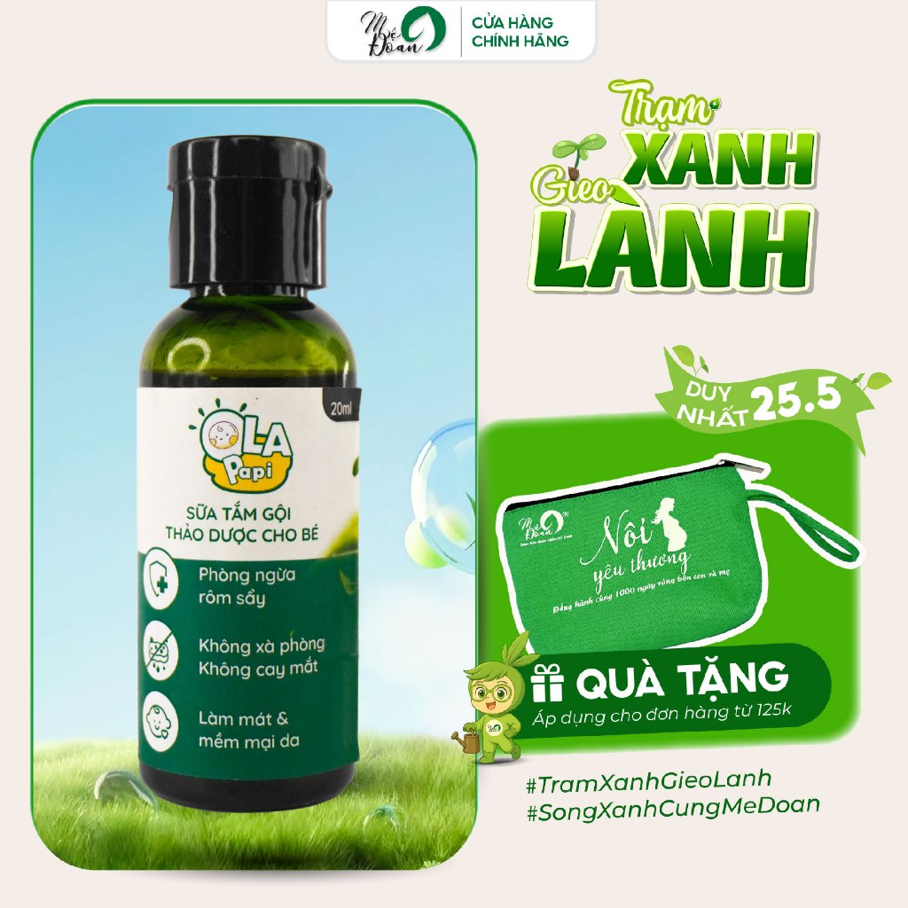 Ảnh Sữa tắm gội cho bé Mệ Đoan phòng ngừa rôm sảy, các vấn đề về da 200ml 1