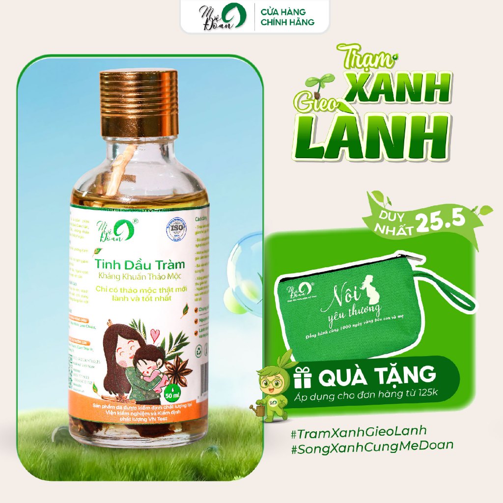 Ảnh Tinh dầu tràm thảo dược Mệ Đoan  giữ ấm tăng đề kháng cho bé 50ml 1
