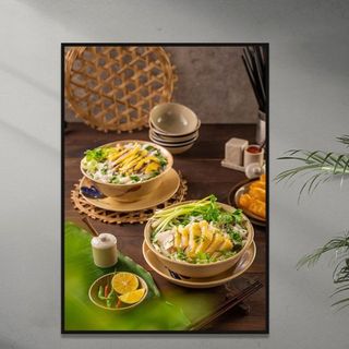 Tranh Canvas Treo Tường Quán Phở BH55 - Tranh Decor, Trang Trí Nhà Hàng, Quán ăn Cao Cấp, Sắc Nét