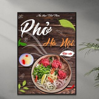 Tranh Canvas Treo Tường Quán Phở BH55 - Tranh Decor, Trang Trí Nhà Hàng, Quán ăn Cao Cấp, Sắc Nét