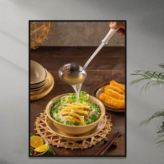 Tranh Canvas Treo Tường Quán Phở BH55 - Tranh Decor, Trang Trí Nhà Hàng, Quán ăn Cao Cấp, Sắc Nét