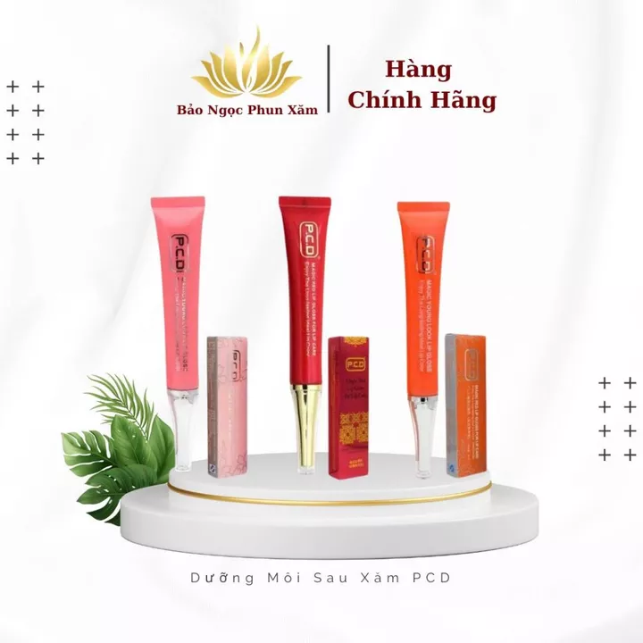 Dưỡng kích màu PCD dạng kem sau xăm giúp dưỡng ẩm mềm môi bỏ túi như son dạng tuýt chính hãng