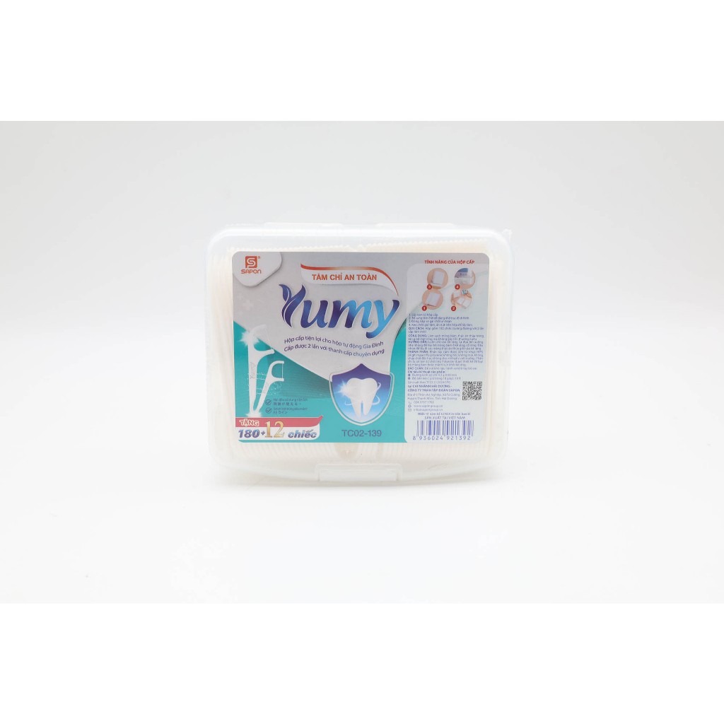 Combo 4 hộp Tăm chỉ YUMY hộp cấp 192 chiếc tăm chỉ sợi mảnh không tưa sợi vệ sinh an toàn (TC02-139)