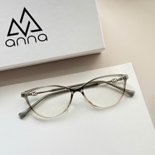 Gọng kính thời trang nam nữ ANNA chất liệu nhựa dáng mắt mèo cá tính 30318