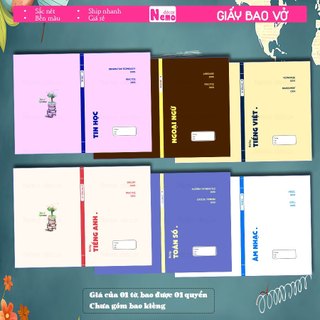 Giấy Bao Tập, Bao Vở Theo Môn Học Pastel | Giấy Bao Tập, Giấy Bọc Vở A5, B5, Tập Sinh Viên.