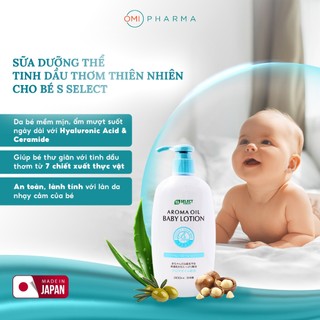 Sữa Dưỡng Thể Tinh Dầu Thơm Thiên Nhiên Cho Bé S Select Nhật Bản 300ml