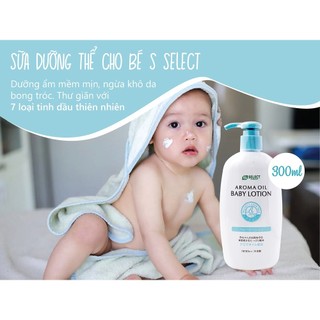 Sữa Dưỡng Thể Tinh Dầu Thơm Thiên Nhiên Cho Bé S Select Nhật Bản 300ml