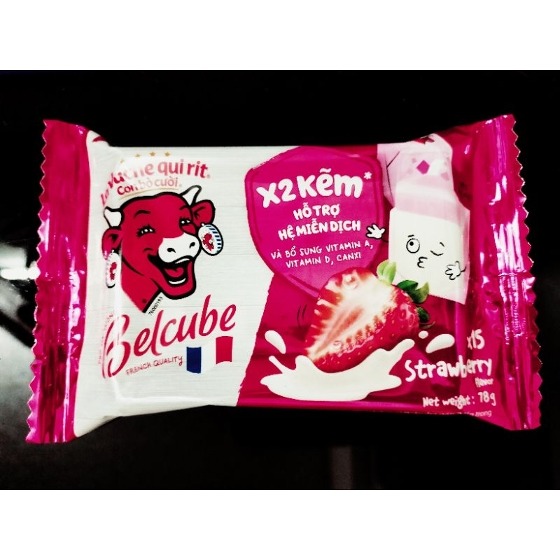 phô mai belcube vị dâu 15 viên | Shopee Việt Nam