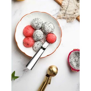 Muổng Múc Kem Đa Năng Bằng Thép Không Gỉ, Dụng Cụ Múc Kem, Trái Cây, Muỗng múc kem inox