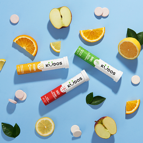 Combo 3 TPBVSK Viên sủi KUDOS VITAMIN C 1000MG + Viên Sủi KUDOS BONE + Viên Sủi KUDOS DAILY (20 viên/tuýp)