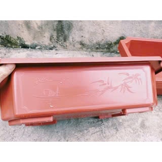 Chậu nhựa Ang chữ nhật 380 trồng cây bon sai, cây cảnh kt miệng dài 37cmx rộng 27cmx cao 15cm