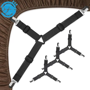 4 Cái Dây Đàn Hồi Kẹp Nệm - Bộ Dây Buộc Ga Trải Giường Chống Trượt, Điều Chỉnh Co Giãn Tiện Lợi Cho Gia Đình