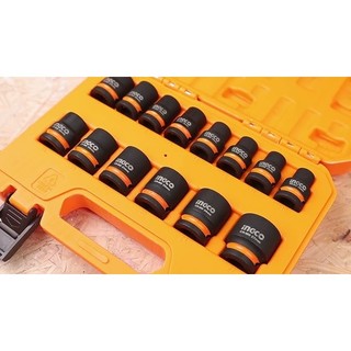 INGCO Bộ 14 đầu tuýp 1/2” / 3/8"  HKISSD12141  / HKISSD38104