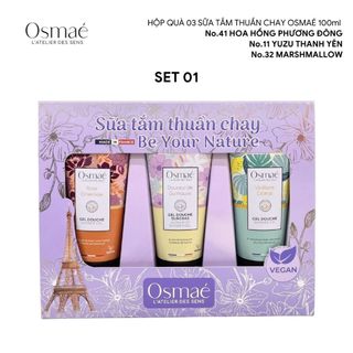 Hộp quà 3 Sữa tắm Thuần chay Osmaé 100ml phiên bản giới hạn