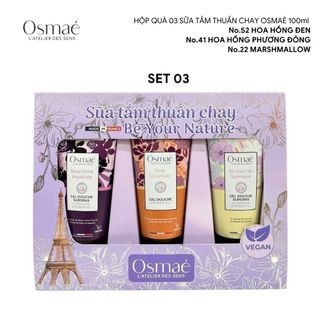 Hộp quà 3 Sữa tắm Thuần chay Osmaé 100ml phiên bản giới hạn