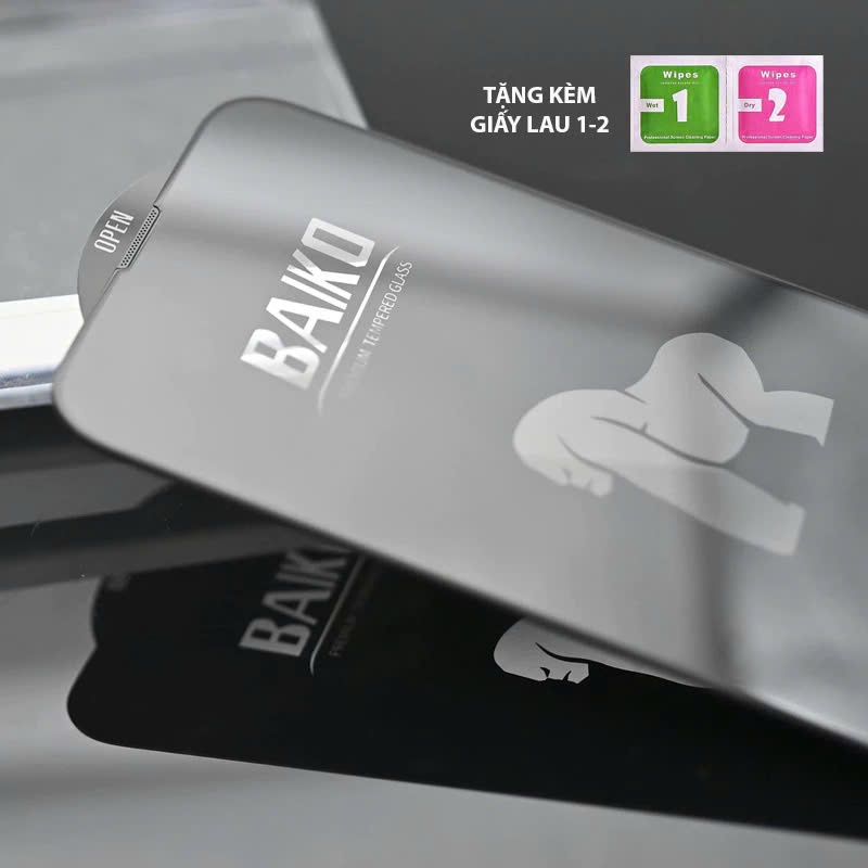Kính Cường Lực iPhone Baikô Cao Cấp Full Màn Cho iPhone 6/6s/7/8/Plus/X/XS/XR/11/12/13/14/15/16/17/Air/Pro/Max | BigBuy360 - bigbuy360.vn