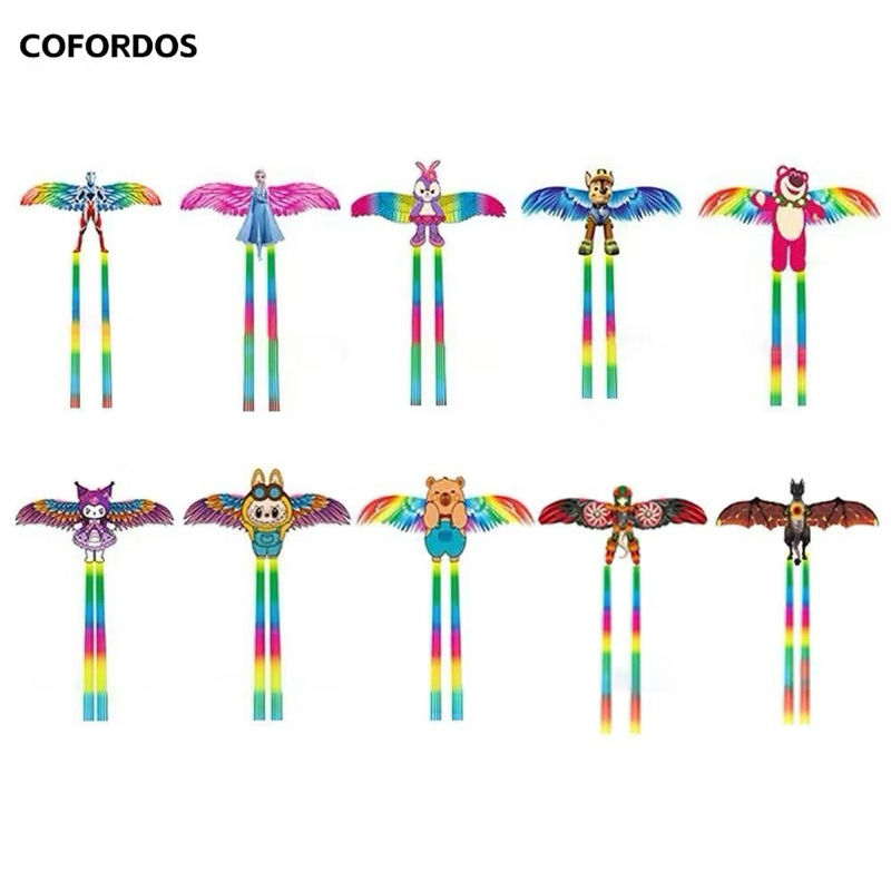 Diều cần câu 3D mini bản rộng 50cm kèm cần câu và dây 30m