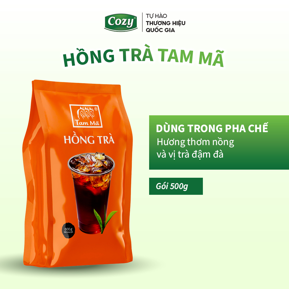 Combo 10 Hồng Trà Tam Mã, Trà Lá Chuyên Dụng Pha Trà Sữa, Vị Trà Đậm, Hương Thơm Nồng Gói 500gr